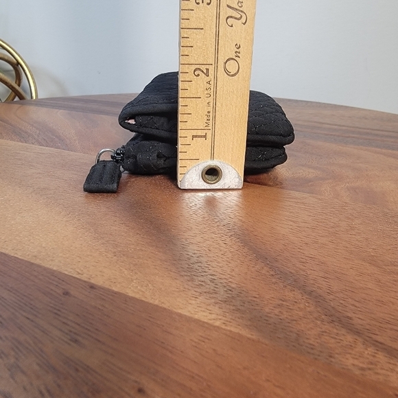 Vera Bradley Black Quilted Wallet with ID slot and flap snap pocket - Picture 10 of 16